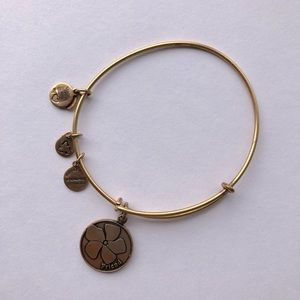 Alex and Ani | Friend Gold Charm Bangle Bracelet
